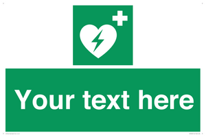 Custom Defibrillator Sign